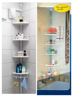 4 Tier Adjustable Telescopic Multi-Corner Shelf Organizer