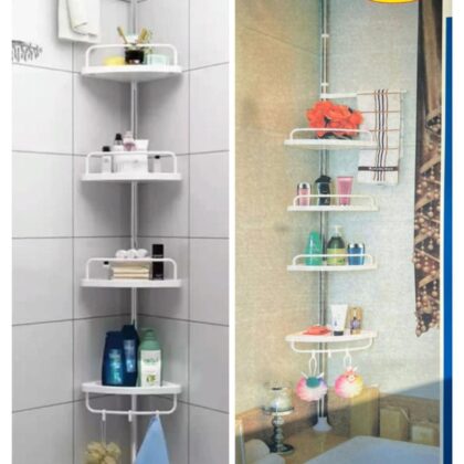 4 Tier Adjustable Telescopic Multi-Corner Shelf Organizer