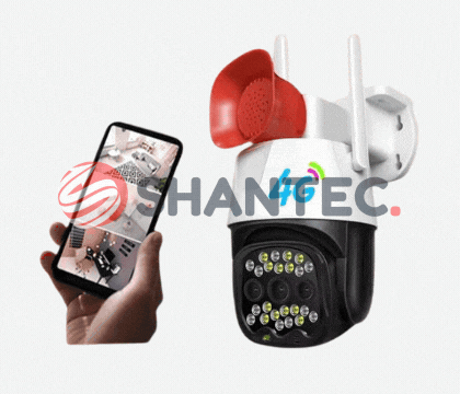 4G Enabled Rotating CCTV Camera With Siren Alert System