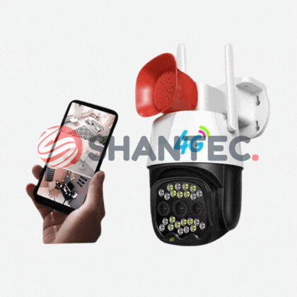 4G Enabled Rotating CCTV Camera With Siren Alert System