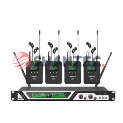 New SEM200 Stereo 2-Channel Wireless In-Ear Monitor System with Bluetooth & 4 Bodypacks for Stage Monitoring